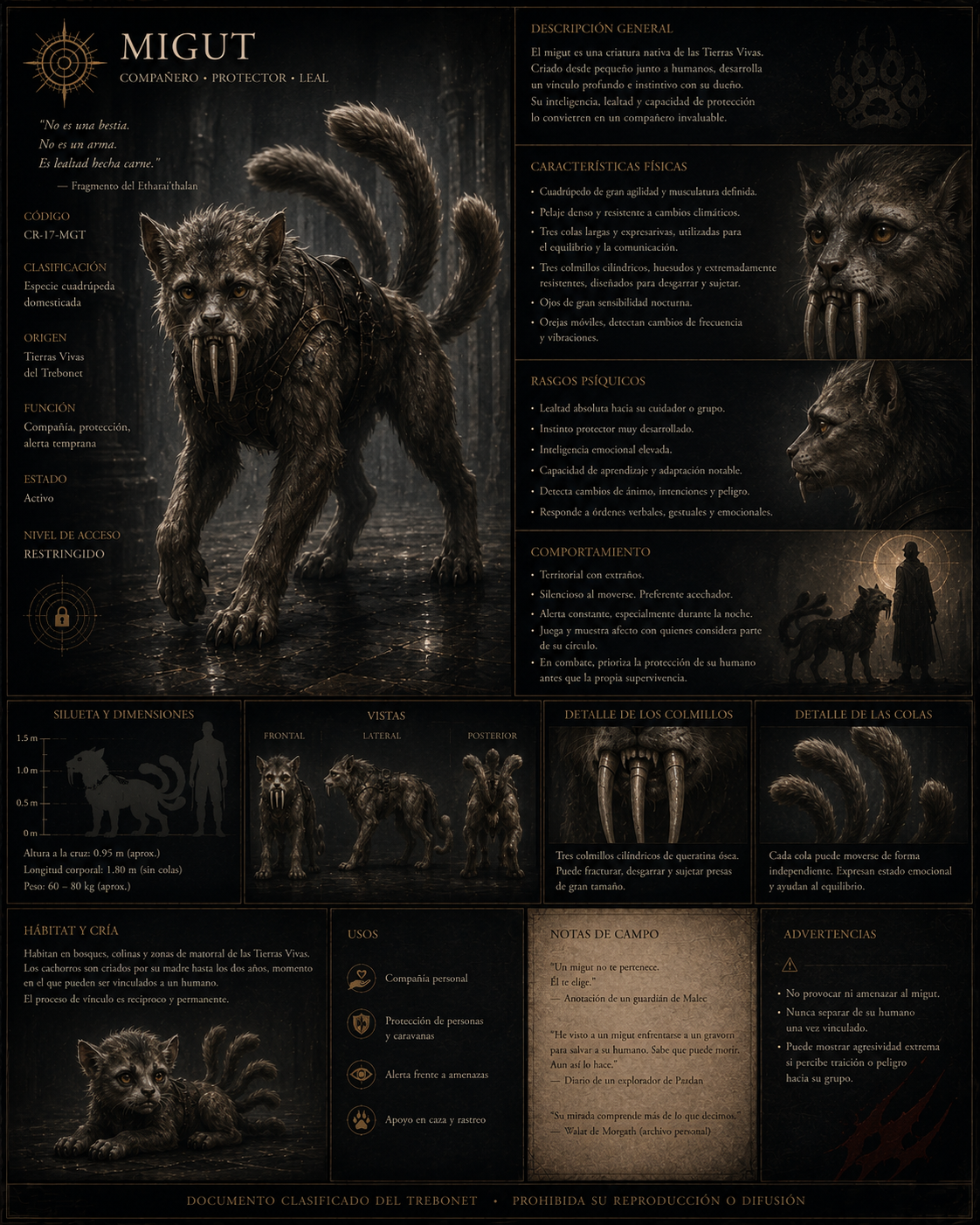 Ficha clasificada del Migut.